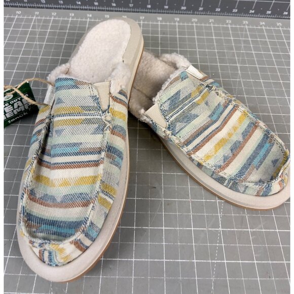 Sanuk Womens Hemp Soft Top Trail Chill Slip-On Shoes Sz. 7 - Picture 2 of 7